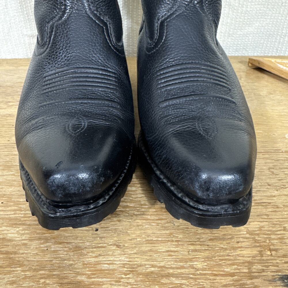 Harley-Davidson Leather Motorcycle Boots Men’s Size 11 Black Eagle Western Biker - Picture 11 of 15